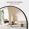 Sleek Black Arch Full-Length Mirror