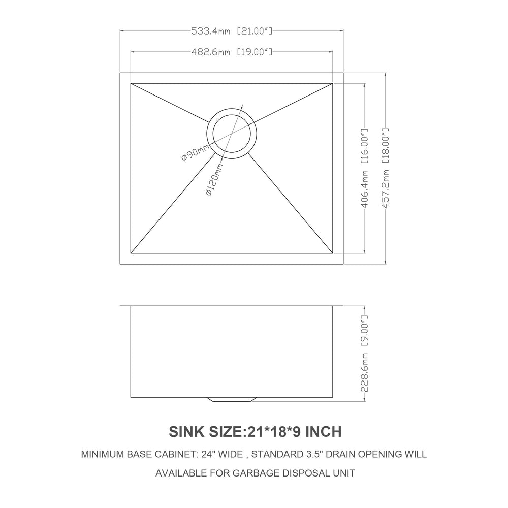 Sleek Stainless Steel Undermount Kitchen Sink