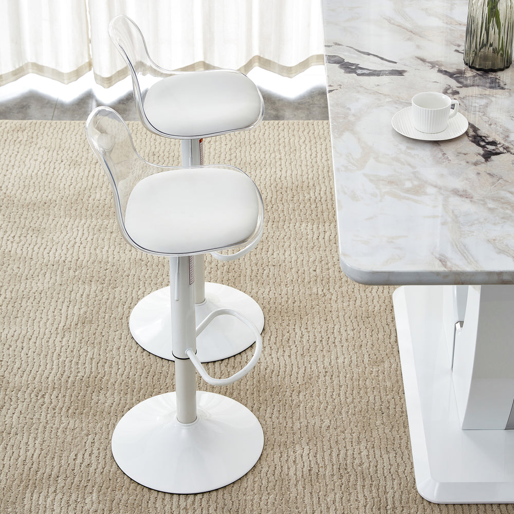 Sleek Spin & Lift Bar Stools – Set of 2