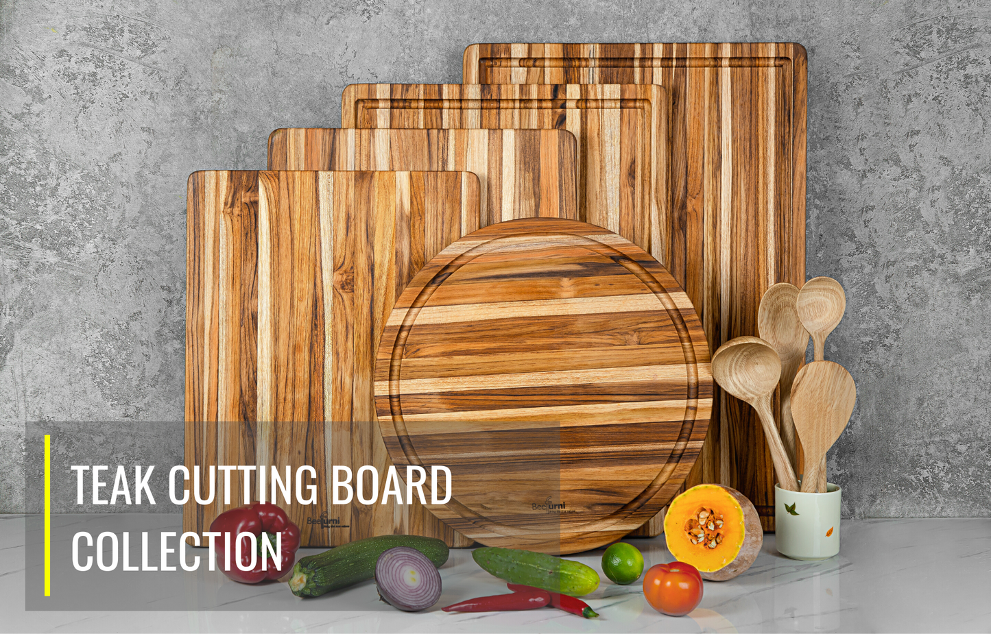 Teak Bliss Cutting Board Set