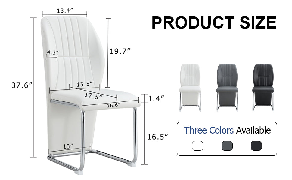 Chic White Dining Chair Set