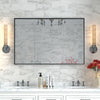 Chic Black Wall-Mount Bathroom Mirror