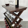 Chic Walnut Wine Display Rack