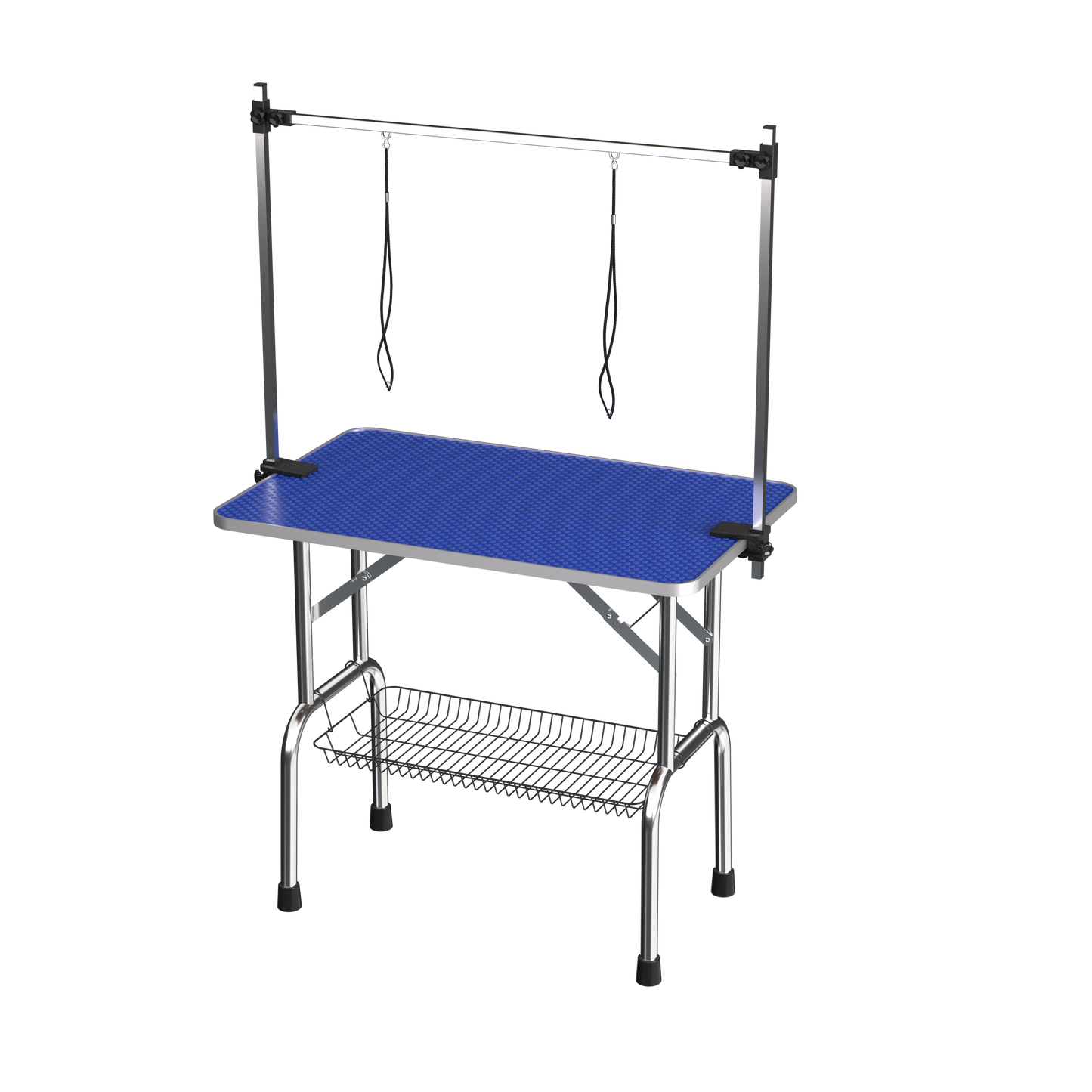 Pet Grooming Station with Adjustable Arm – Heavy-Duty Blue Table