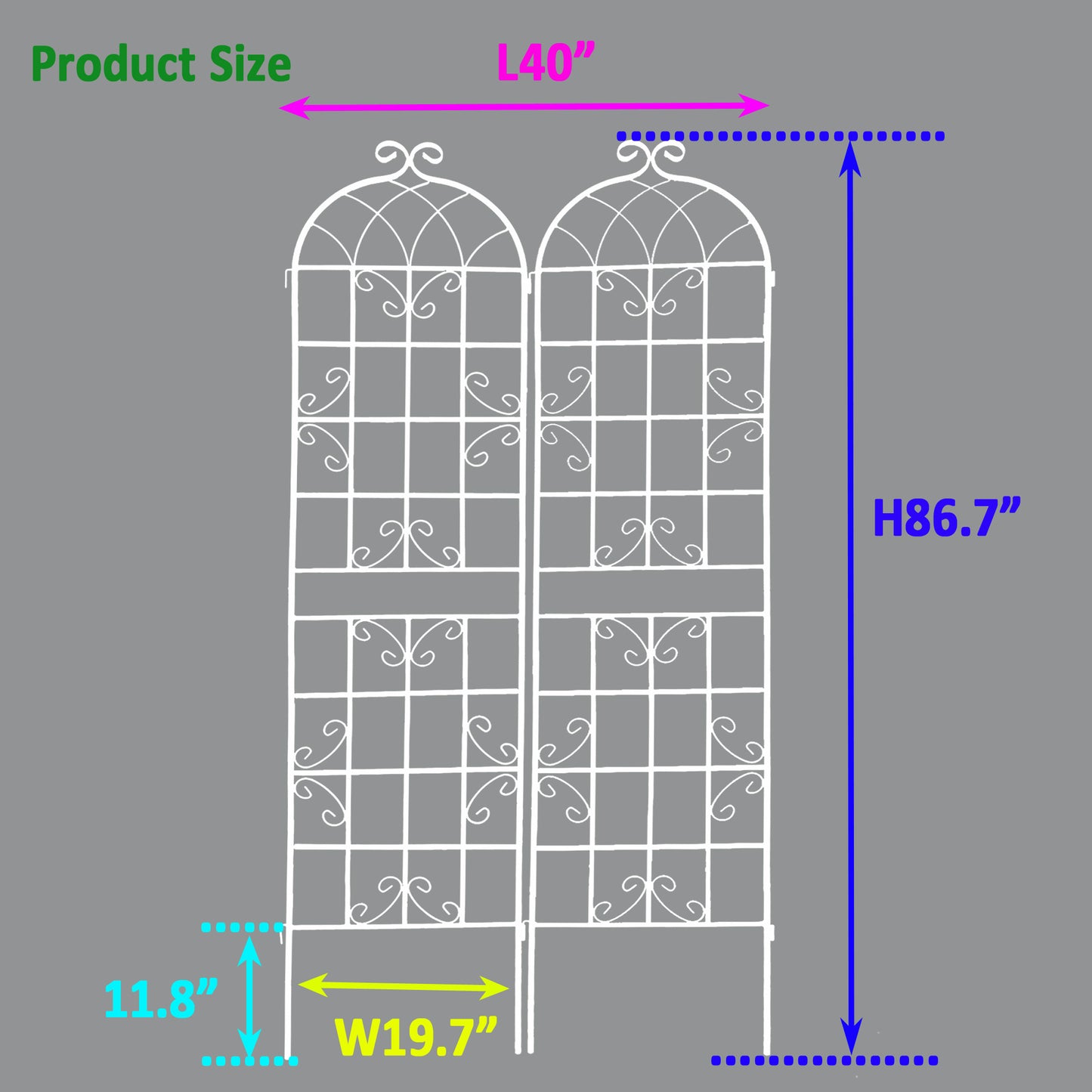 Rustproof Garden Trellis Set for Climbing Plants