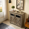 Stylish Gray Wine & Buffet Cabinet