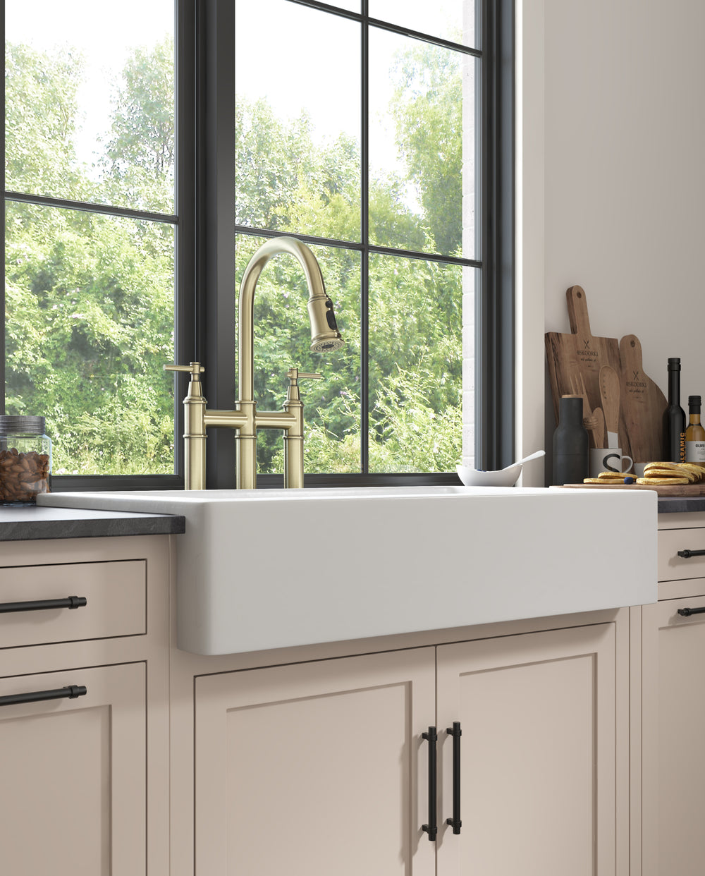 Charming Farmhouse White Ceramic Sink