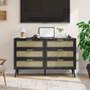 Chic Rattan 6-Drawer Storage Chest