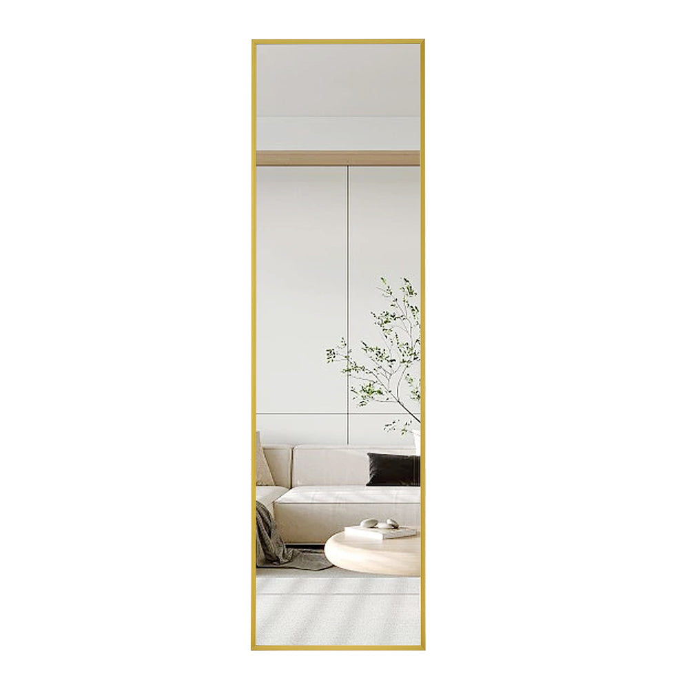 Sleek Golden Wall Mirror - Elevate Your Space!