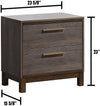 Chic Two-Tone Nightstand with Brass Accents