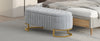 Chic Velvet Storage Ottoman with Metal Legs