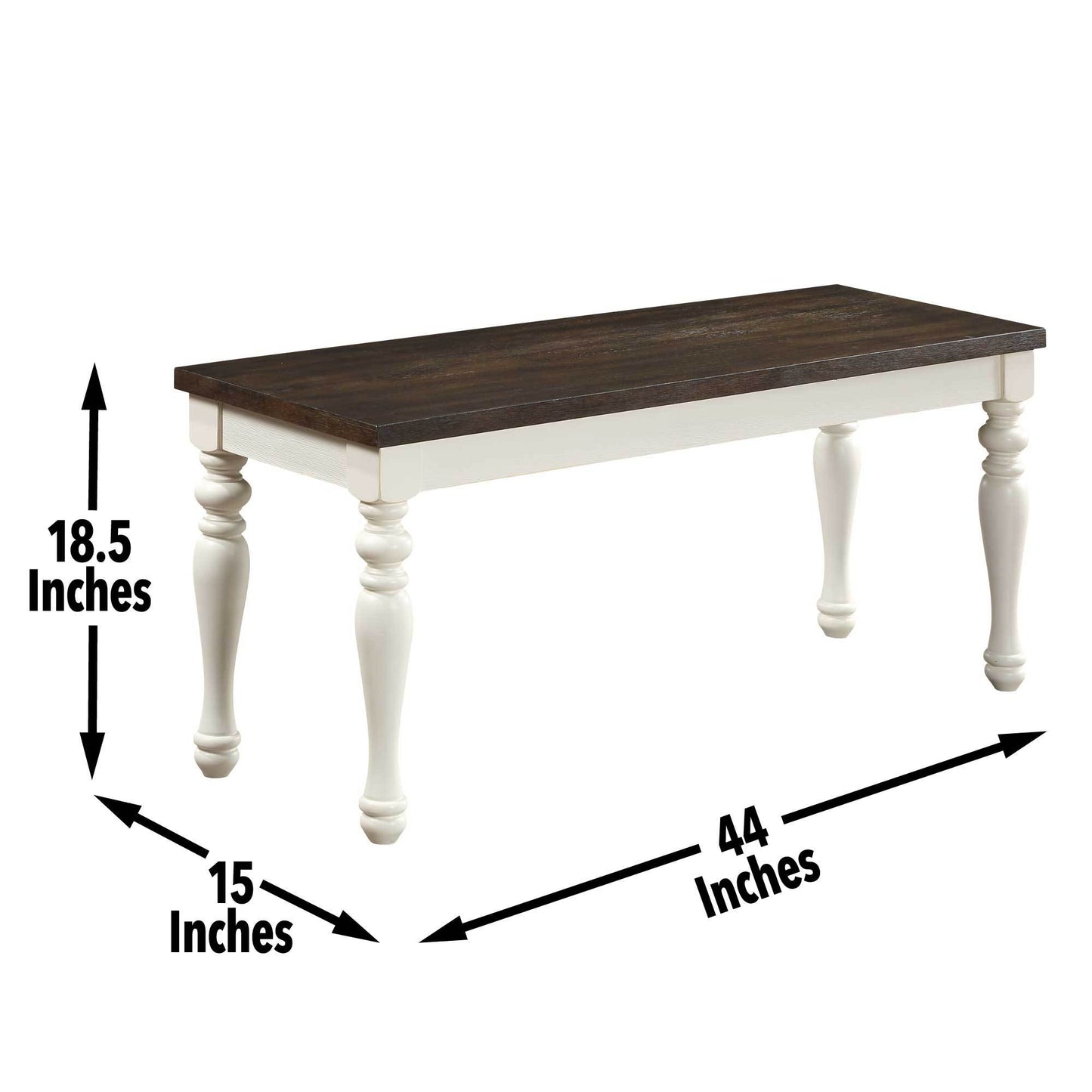 Joanna's Chic Two-Tone Bench