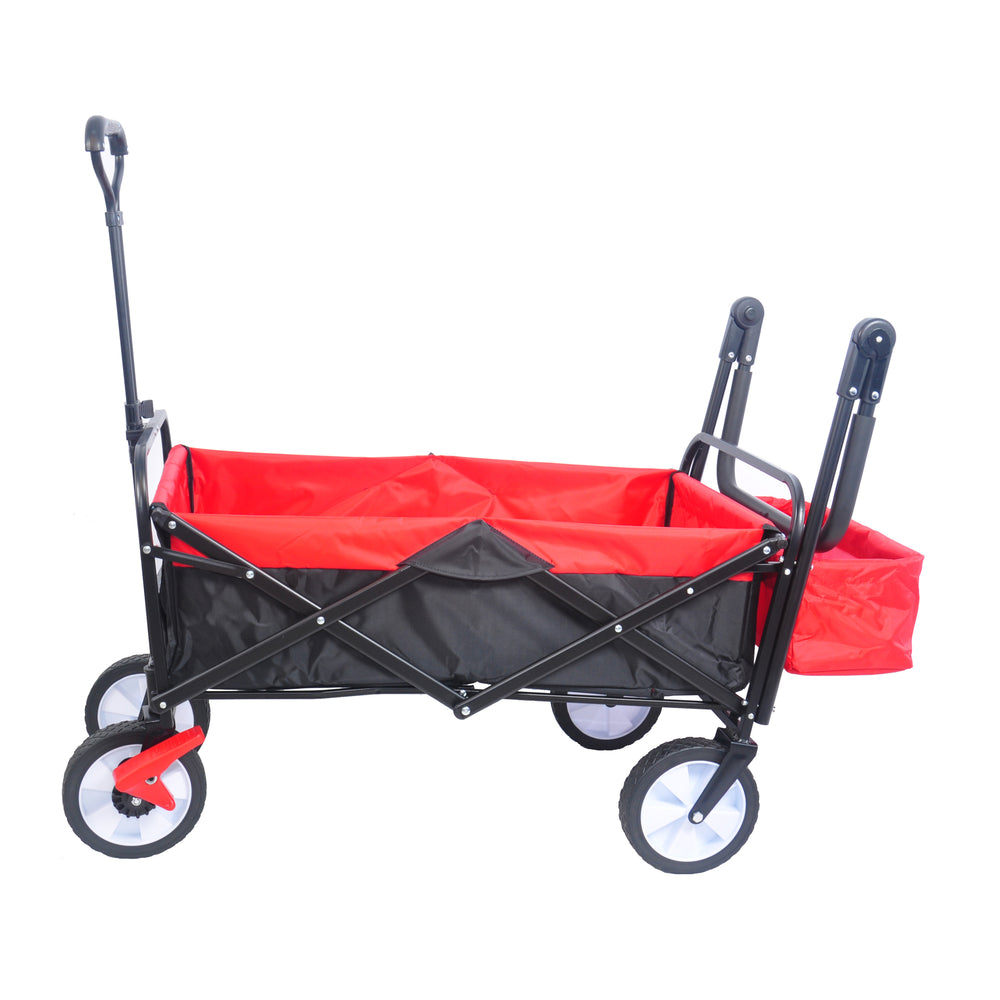 Adventure Wagon - Versatile Collapsible Cart with Drink Holder and Adjustable Handles