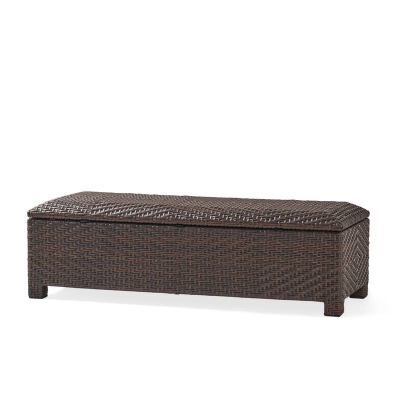 Chic Wicker Storage Bench