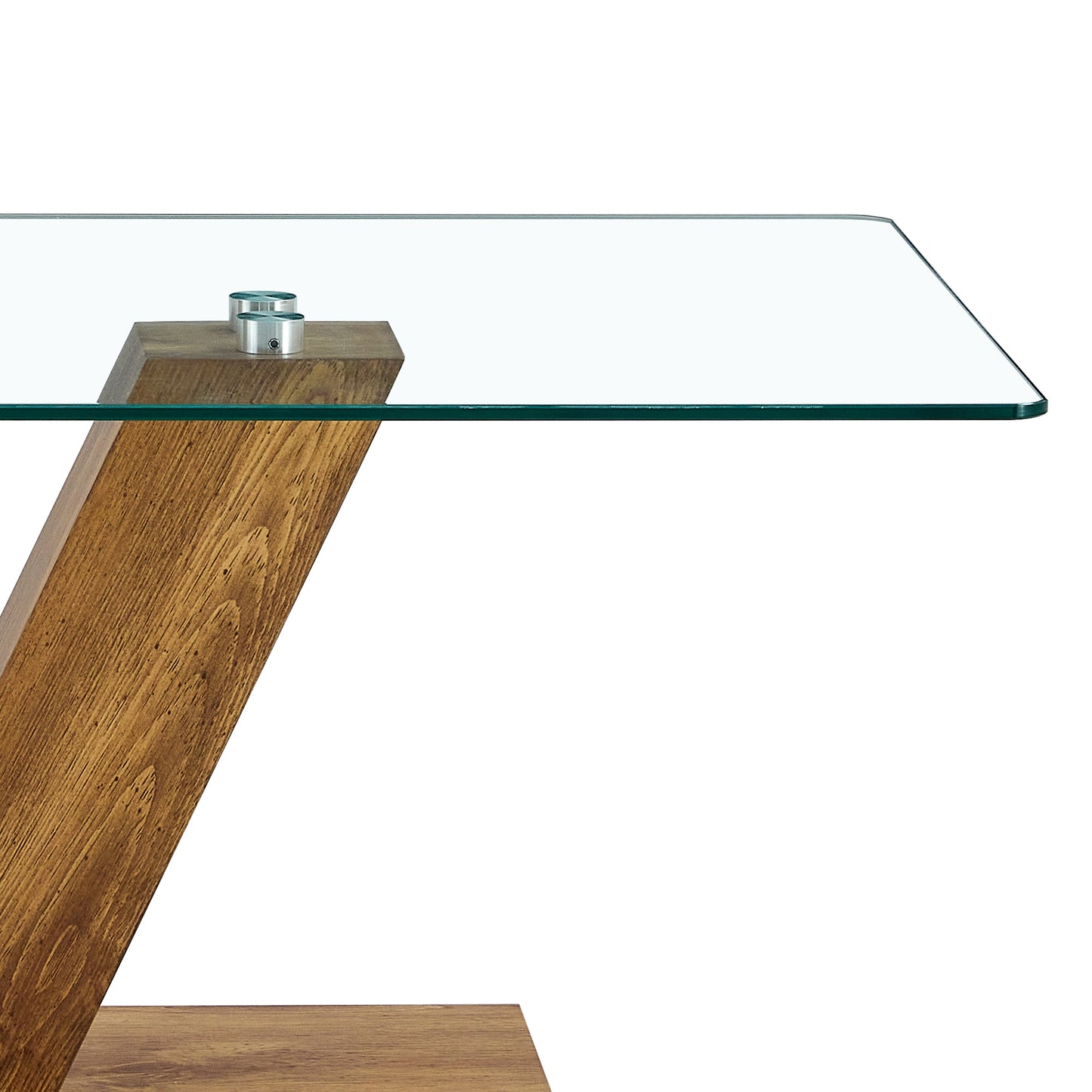 Sleek Glass & Wood Coffee Table