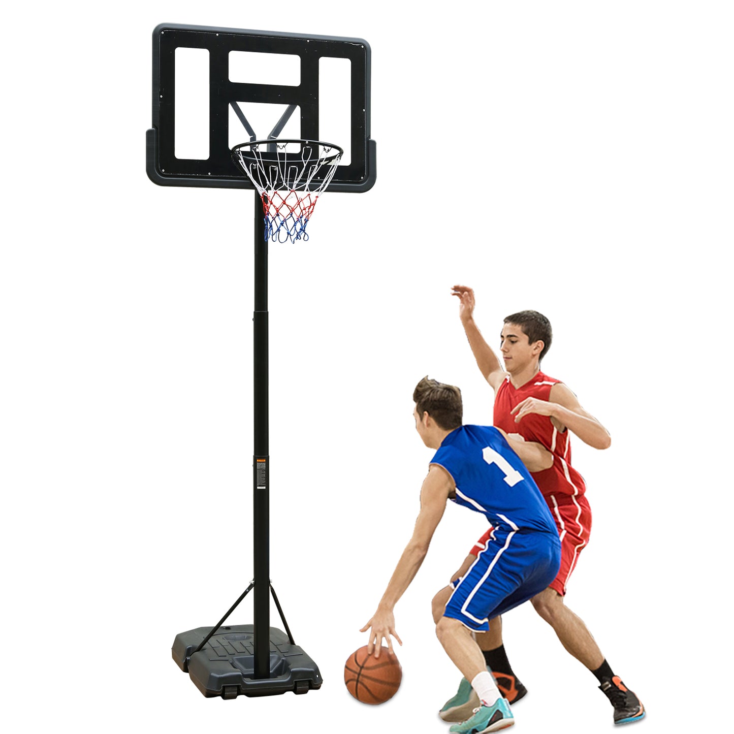 Adjustable Portable Basketball Hoop with Wheels