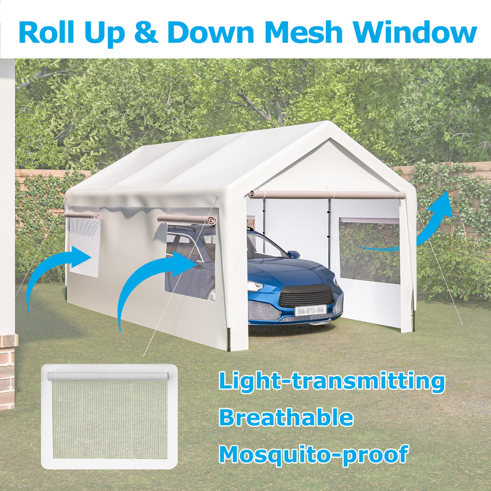 Heavy Duty Boat and Car Canopy with Sidewalls and Ventilation