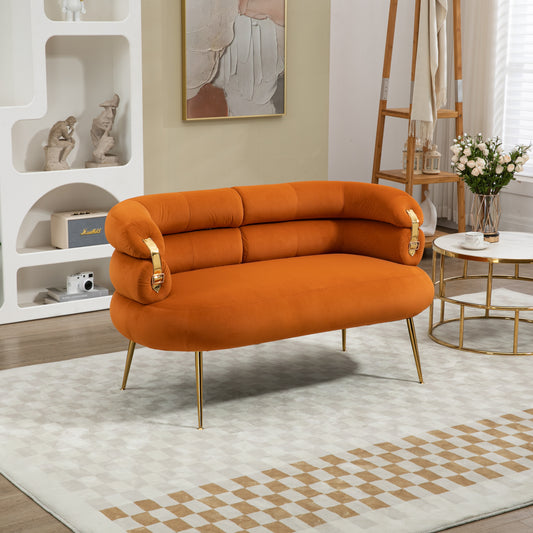 Chic Mini Loveseat in Orange