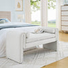 Cozy Linen Bedroom Stool - Versatile and Stylish in White