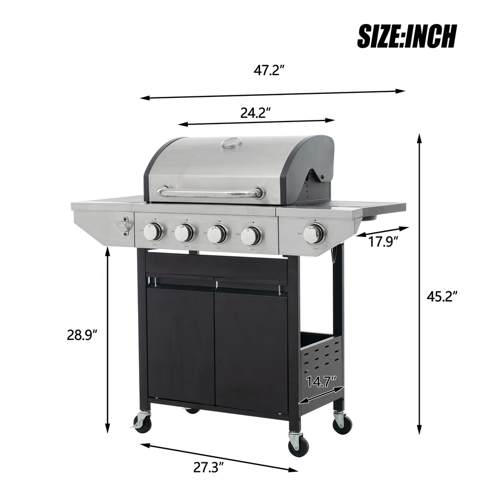 Ultimate Stainless Steel Propane Grill with Side Burner