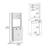 Chic White Pantry Cabinet with Drawer