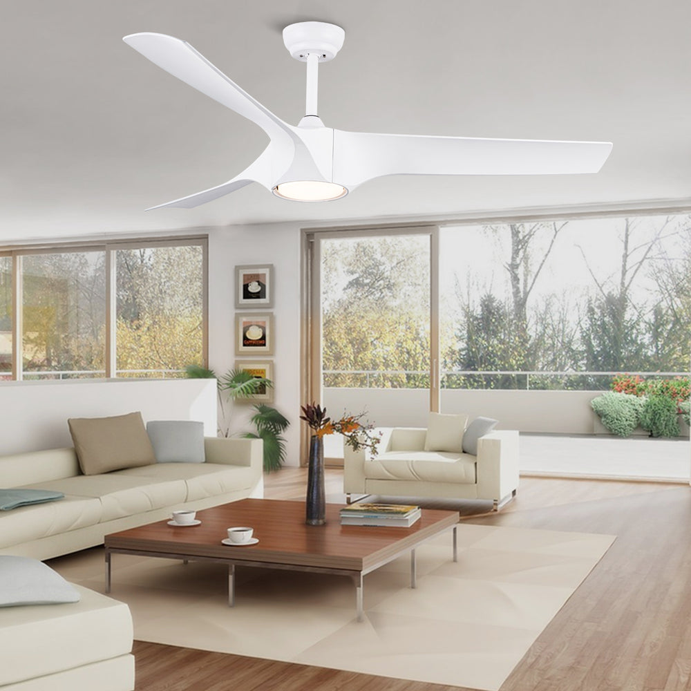 Sleek White LED Ceiling Fan