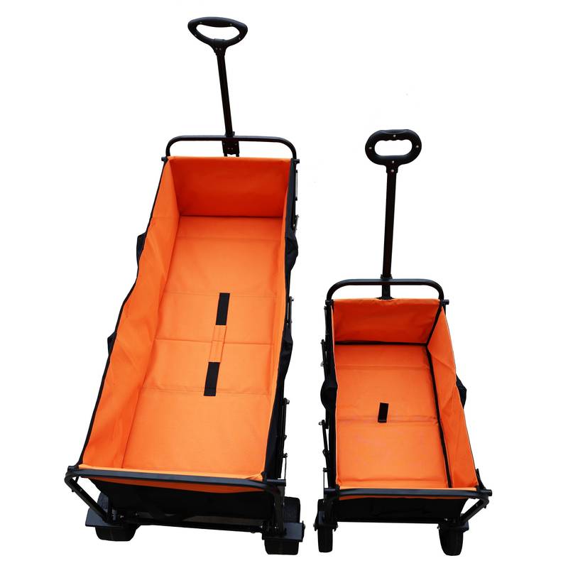 Ultimate Folding Wagon - Garden & Beach Buddy in Black & Orange