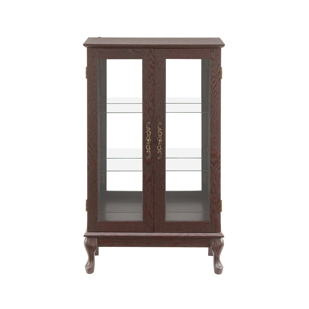 Charming Lighted Curio Cabinet with Glass Doors