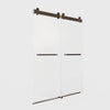 Matte Black Frameless Soft-Close Double Sliding Shower Door
