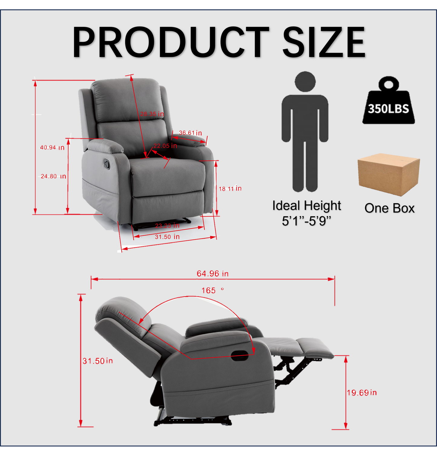 Cozy Comfort Recliner - Modern Adjustable Sofa Chair