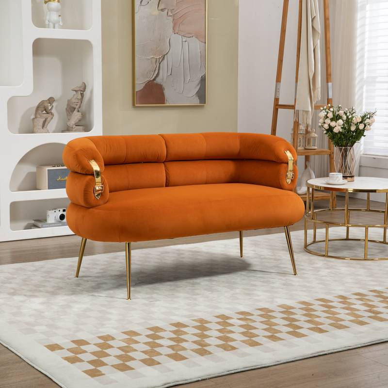 Chic Mini Loveseat in Orange