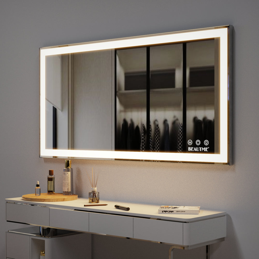 Smart Touch LED Vanity Mirror with Adjustable Lighting