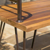 Zion Rustic Wood & Metal Bench