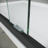 Sleek Black Sliding Shower Door with Tempered Glass