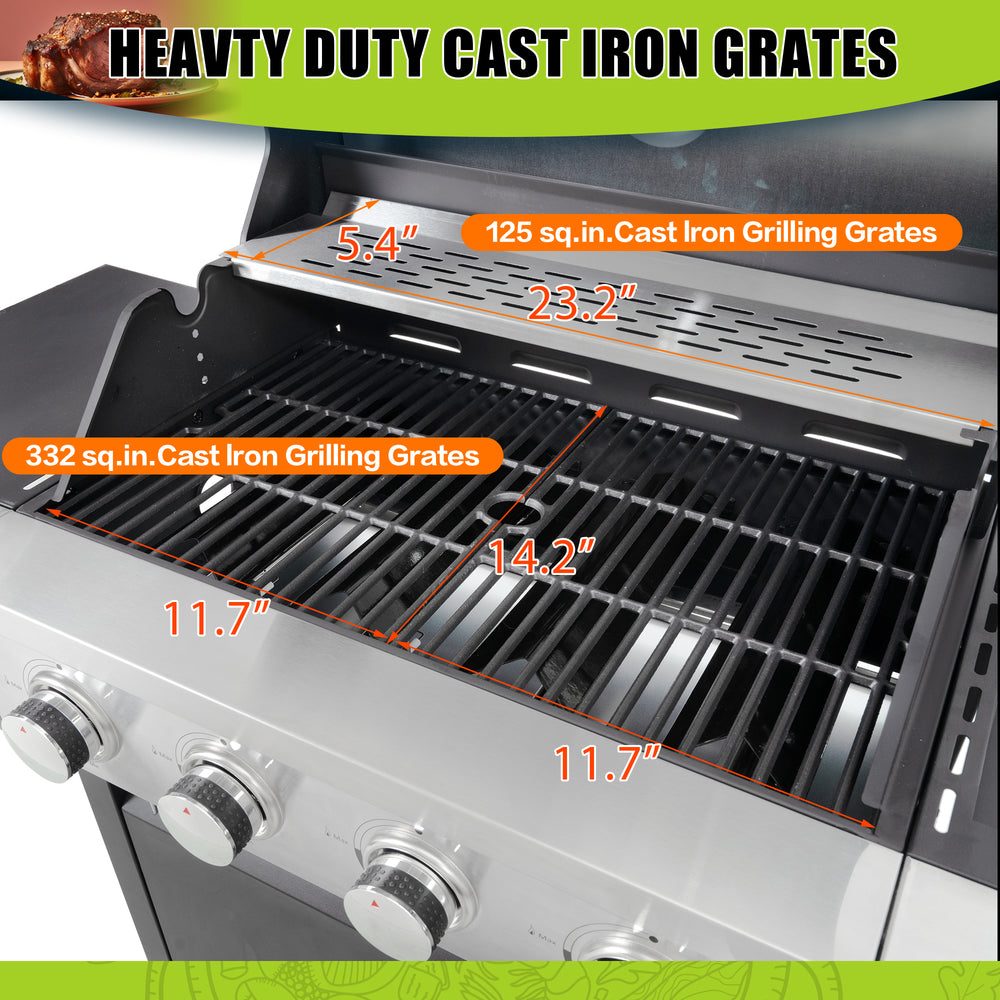 Ultimate Stainless Steel Propane Grill with Side Burner