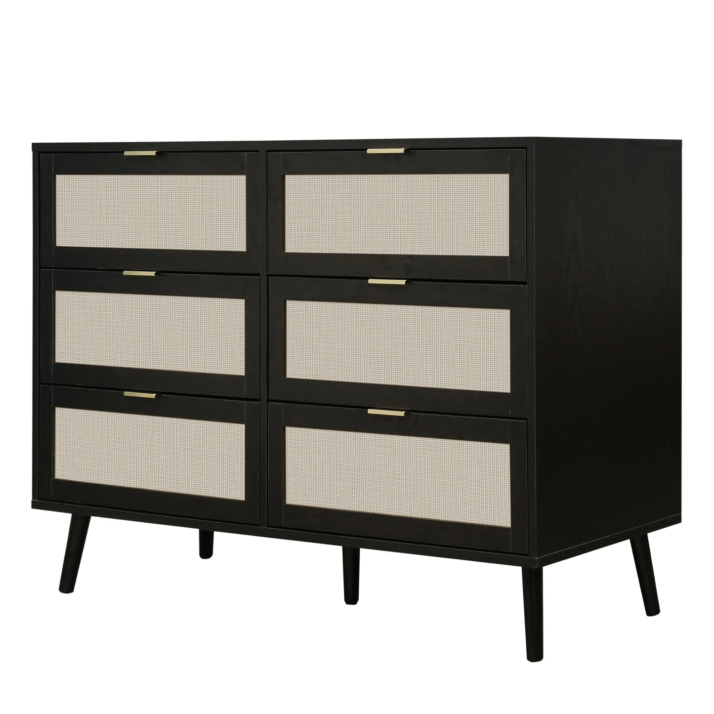 Chic Black Wooden Dresser