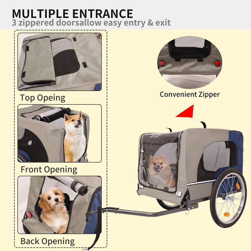 Paw Pedaler Dog Bike Trailer – Cozy & Safe Ride for Your Pup!