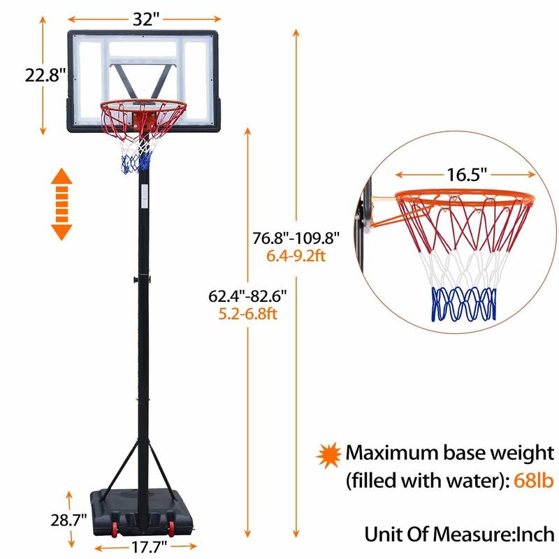 Adjustable Outdoor Basketball Hoop for All Ages