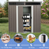 Outdoor Metal Storage Shed with Clear Panel View