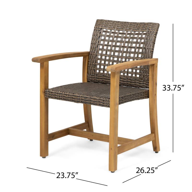 Hampton Wood & Wicker Dining Duo