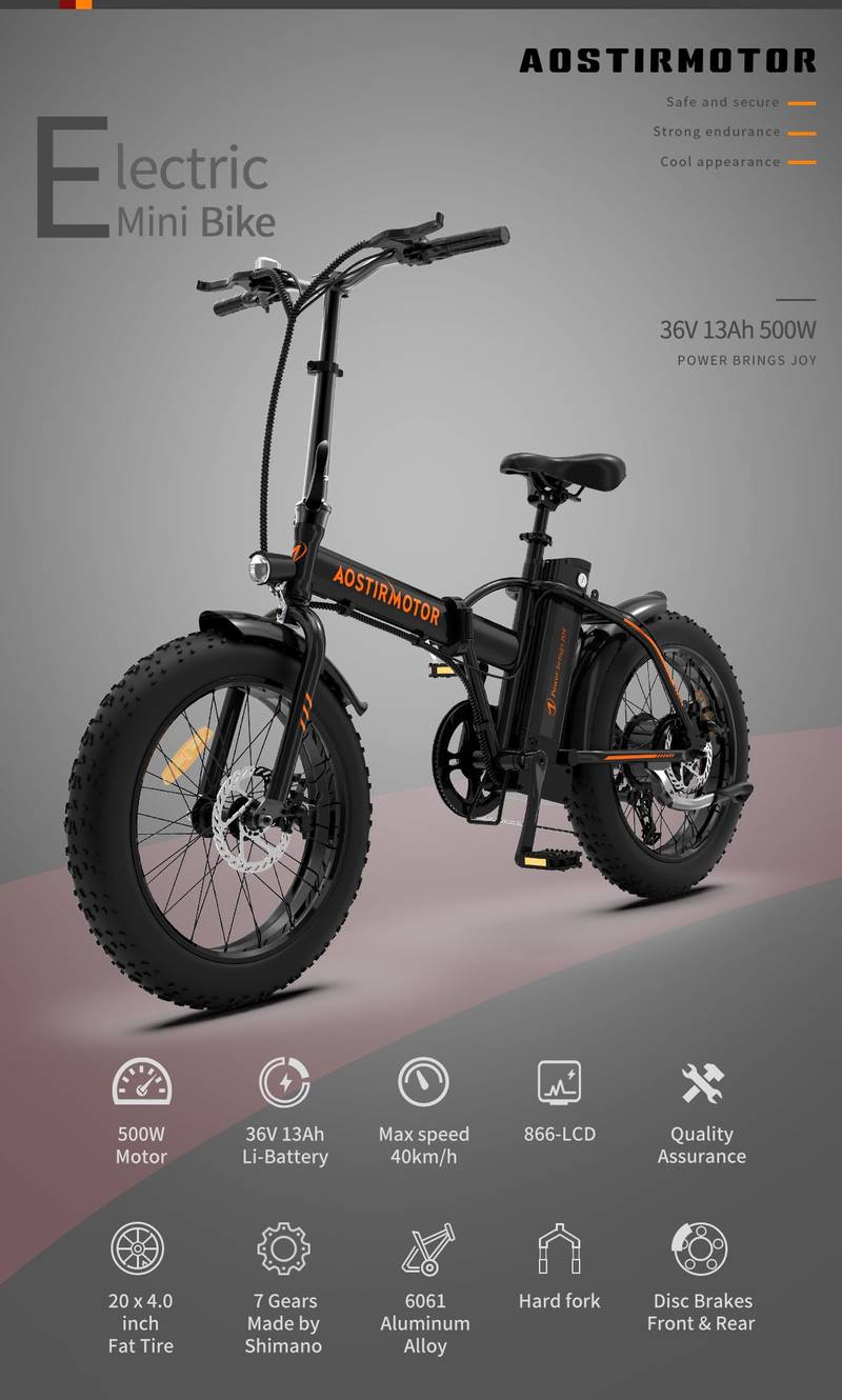 Adventure Folding E-Bike with Fat Tires