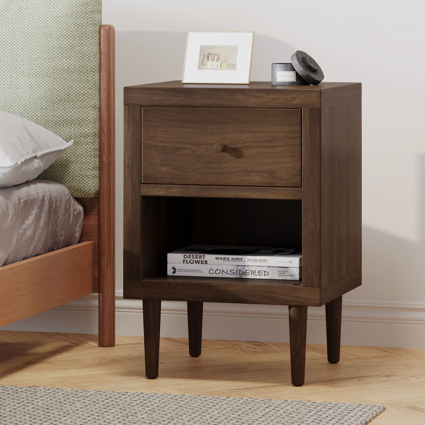 Stylish One-Drawer Nightstand