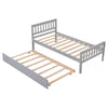 Cozy Grey Twin Bed with Trundle