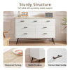 Elegant Deep Drawer Dresser in White and Oak