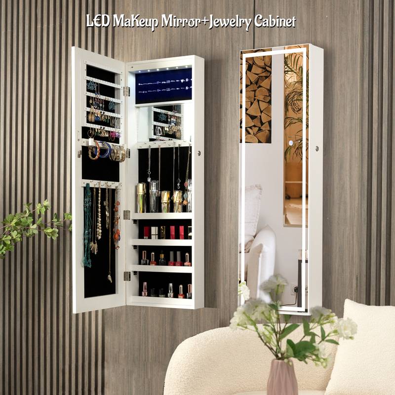 Glamour Glow Jewelry Mirror Cabinet