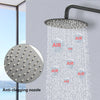 Sleek Black Wall-Mount Shower Set