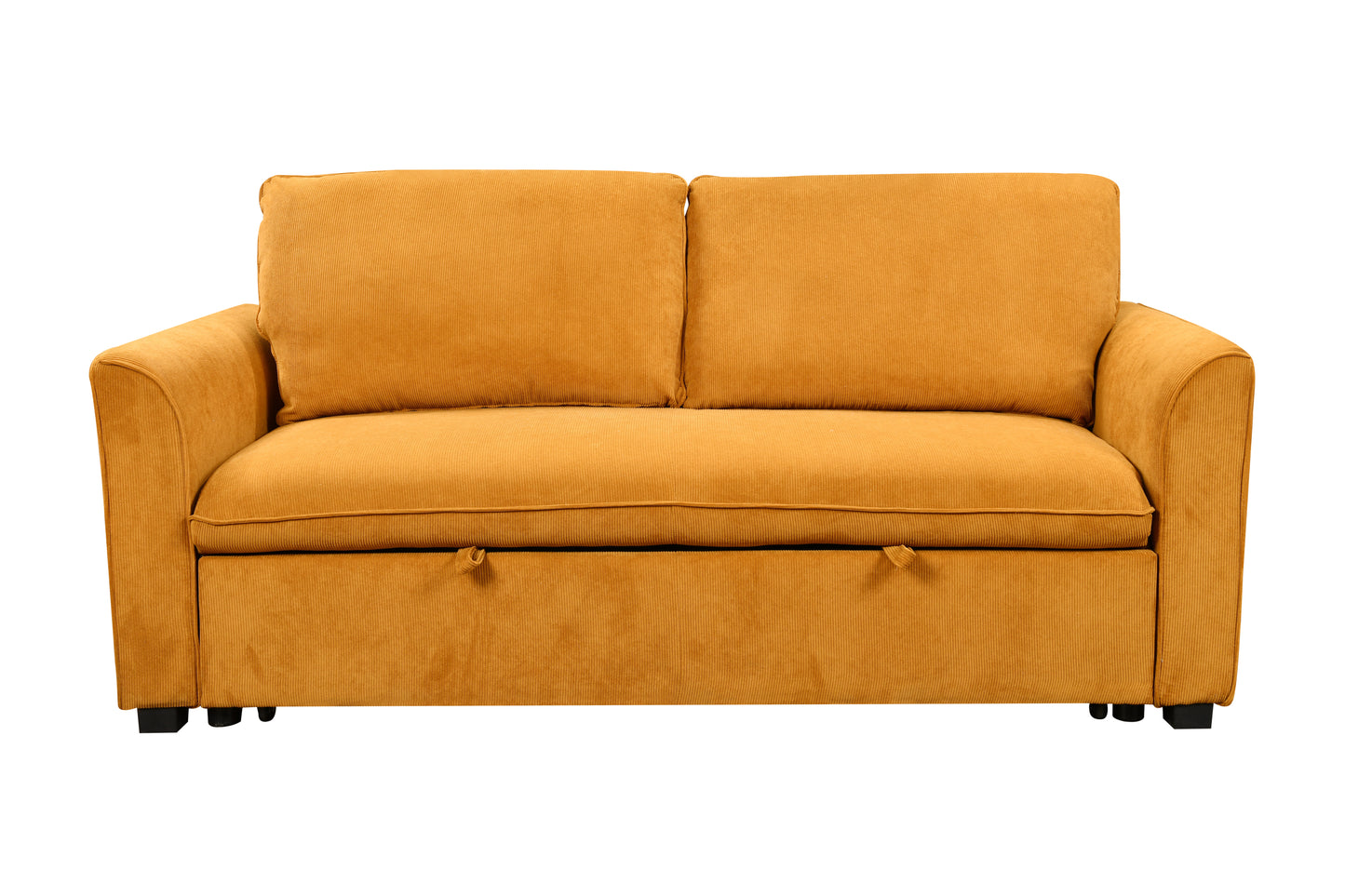 Stylish 3-in-1 Sleeper Sofa Bed - Cozy Convertible Loveseat in Yellow