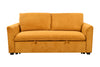 Stylish 3-in-1 Sleeper Sofa Bed - Cozy Convertible Loveseat in Yellow