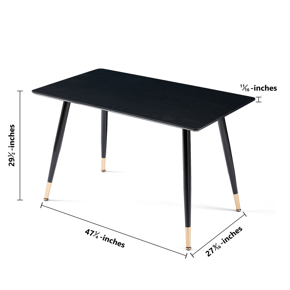 Sleek Black Dining Table for Smart Living