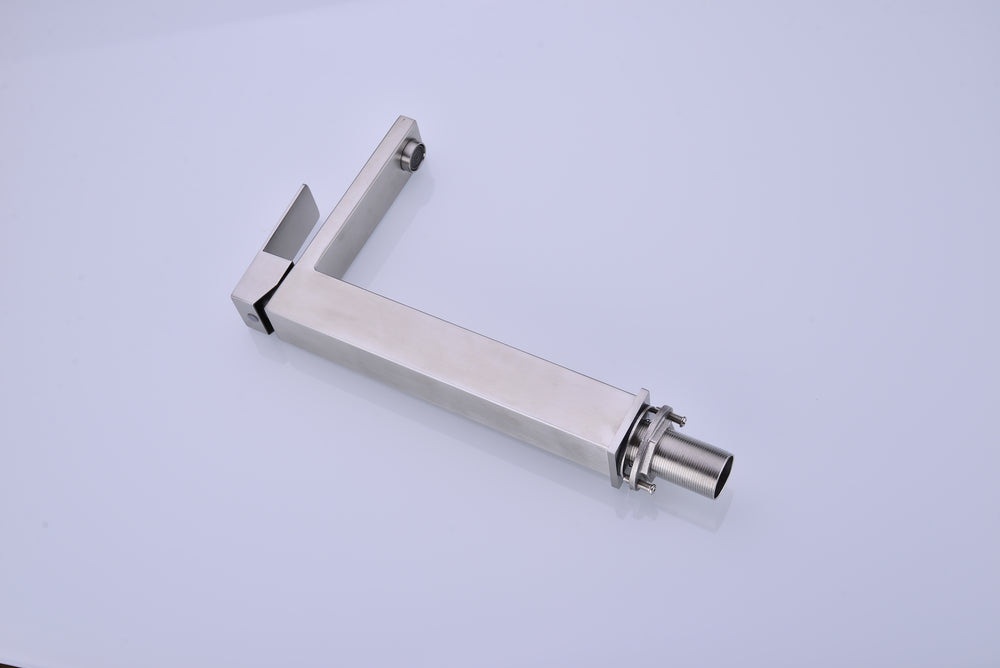 Sleek Brushed Nickel Bathroom Faucet